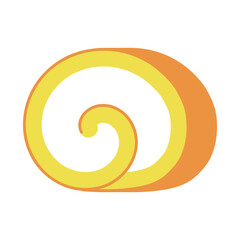 シンプルなロールケーキのベクターイラスト