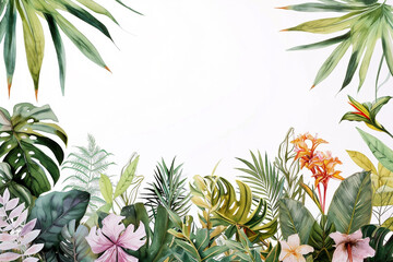 Fototapeta premium frame with palm trees