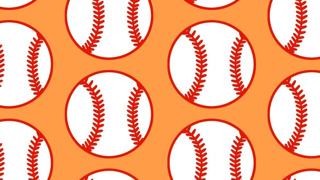 Baseball ball abstract pattern background Animation 
