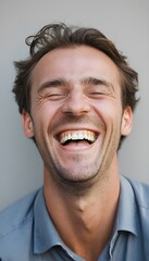 Fototapeta premium Happy laughing man