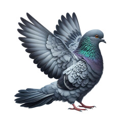 Fototapeta premium Avian Solitude: Isolated Bird on a Clear PNG Canvas - Generative AI