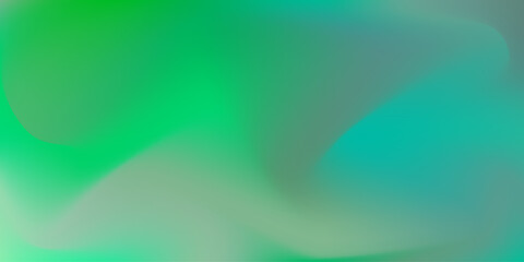 Bright vector nature deep green colors blurred gradient background. Abstract smooth watercolor green and aquamarine landscape for web design, technology business concept