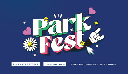 Park Fest Text Style Effect Editable