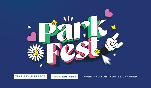 Park Fest Text Style Effect Editable