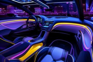 Futuristic car interior