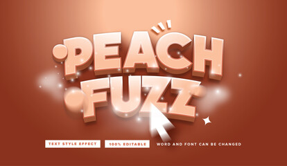 Peach Fuzz Text Style Effect Editable