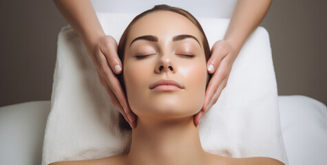 Fototapeta na wymiar Relaxing Beauty Treatment: Women's Restful Massage Therapy in a Luxurious Spa