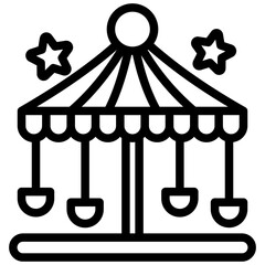 Carousel black outline icon, related to carnival, festival theme, best for UI, UX kit, web and app development © arga muria