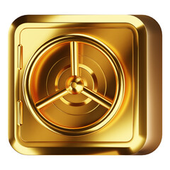 3d golden safe