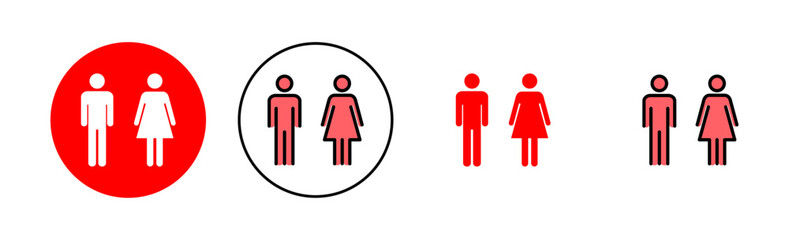 Man and woman icon set illustration. male and female sign and symbol. Girls and boys