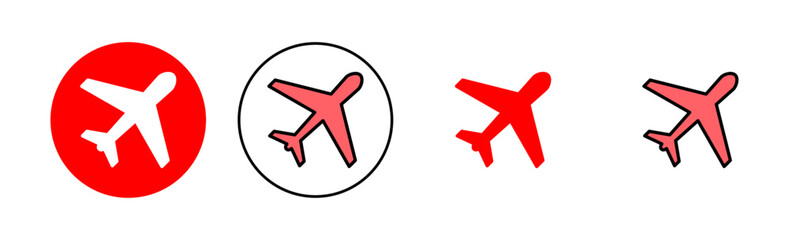 Plane icon set illustration. Airplane sign and symbol. Flight transport symbol. Travel sign. aeroplane