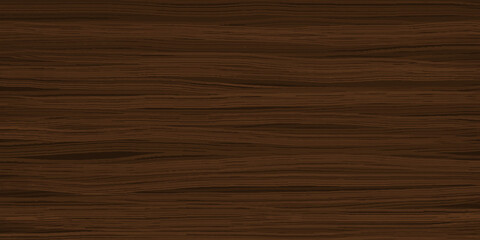 Uniform dark walnut wooden texture with horizontal veins. Vector wood background. Lining boards wall. Dried planks. Wood swatch