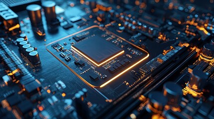 Processor-on-chip with luminous lines
