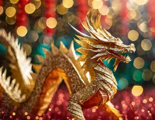 Fototapeta premium Origami Style Chinese New Year Dragon