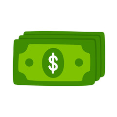 Dollar banknote flat icon.