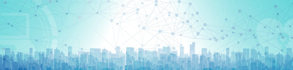 大都会のビジネスネットワーク網のイメージ