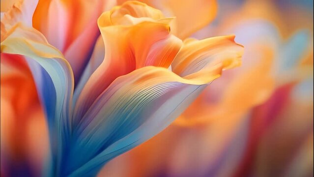 A multicolored abstract representation of a flower