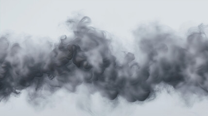 Black and gray smoke - obrazy, fototapety, plakaty