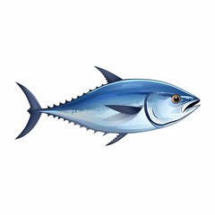 Obraz premium Illustration of tuna on a white background.