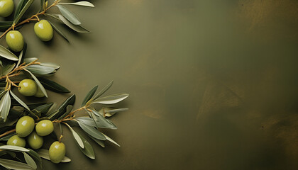 Olive background - obrazy, fototapety, plakaty