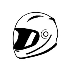 Helmet Icon SVG Black And White Illustration Art Generative AI.