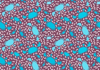 Seamless animals seamless crabs pattern for wrapping paper and fabrics and kids clothes print and summer textiles