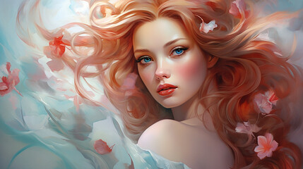 Fototapeta premium Beautiful woman art