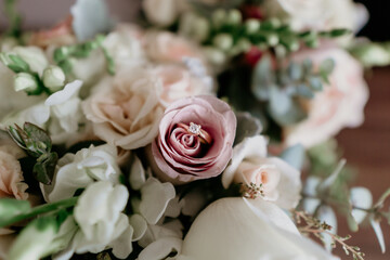 Roses with a ring in the middle