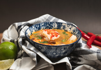 Tom Yom soup with shrimp