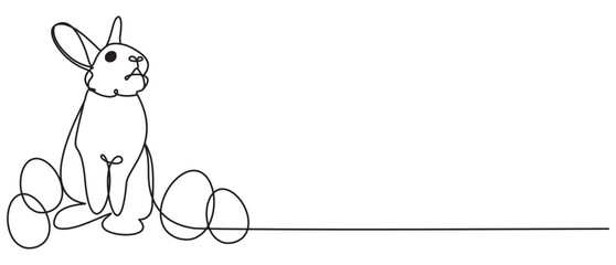 Rabbit Easter Line Art