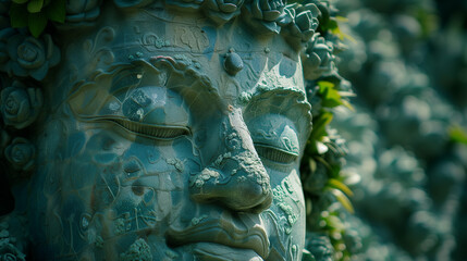 Fototapeta premium Closeup of an old sculpture