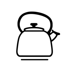 Kettle Icon SVG Black And White Illustration Art Generative AI.