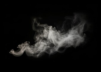 Fototapeta premium smoke floating in the air on a black background