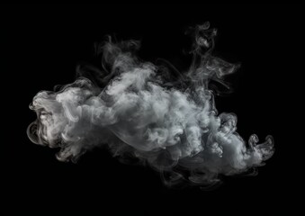 smoke floating in the air on a black background