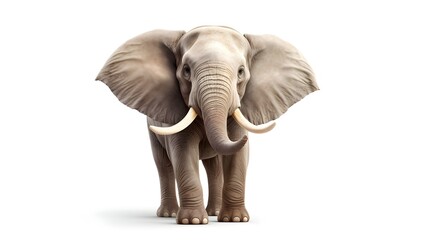 Fototapeta premium Chuckling elephant with a joyful expression, spreading happiness.