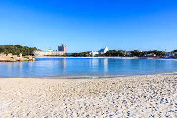 Obraz premium 白良浜の朝風景 和歌山県白浜町