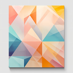 Abstract geometric patterns in pastel colors.