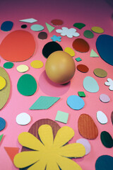 Handmade Easter decorations made of cardboard 