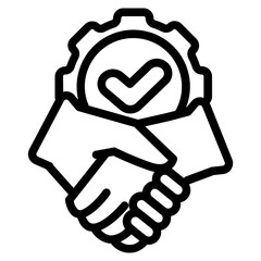 Cooperation line icon