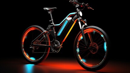 Fototapeta premium Ai controlled electric bicycles
