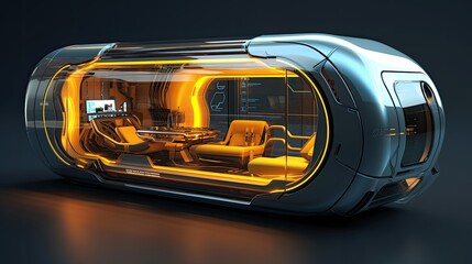 Obraz premium Biometric access space taxis