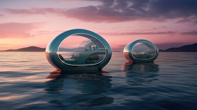 Floating hyperloop pods
