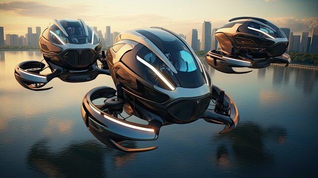 Futuristic hoverboards soar transportation