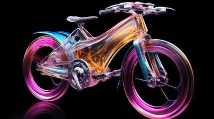 Fototapeta premium Holographic bike sharing systems
