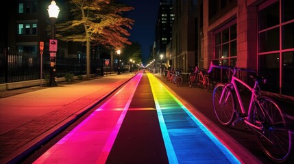 Holographic bicycle lanes
