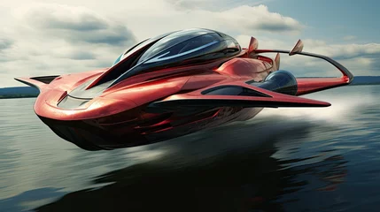 Fotobehang Hydrofoil watercraft speed transportation © Gefo