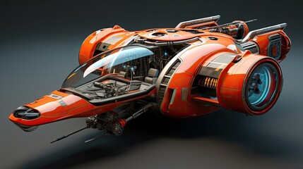 Fototapeta premium Quantum drive spaceship