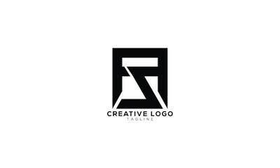 AS SA Abstract initial monogram letter alphabet logo design