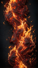 Obraz premium Photo illustration of smoldering embers
