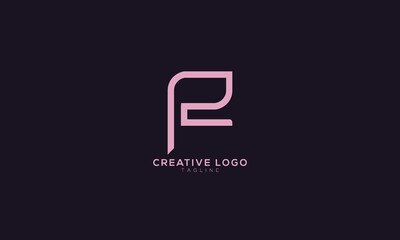 PZ ZP Abstract initial monogram letter alphabet logo design